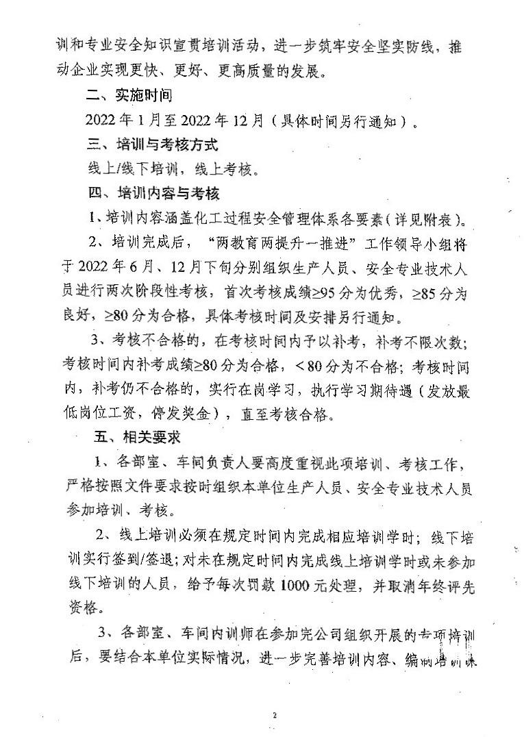 关于开展2022年“两教育两提升”第二阶段教育培训、考核工作的通知