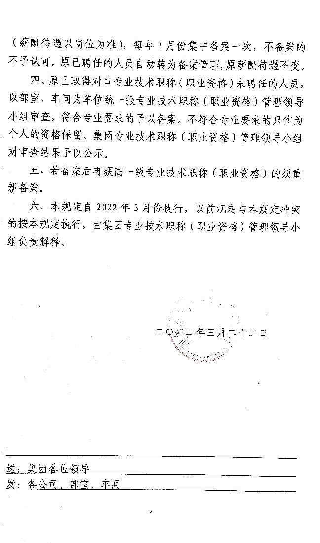 关于专业技术职称管理、薪酬等级设置的暂行规定