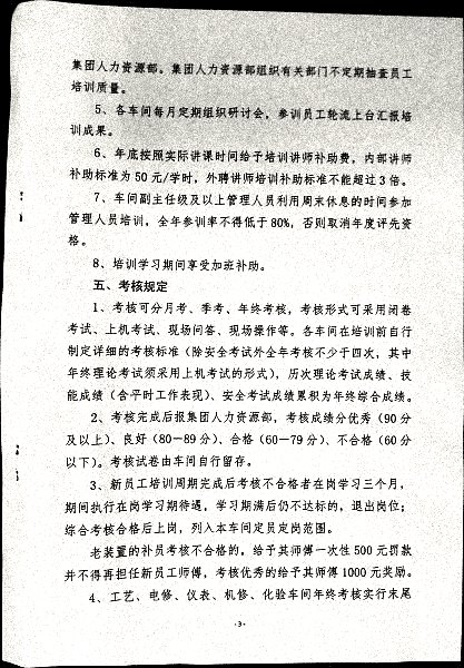 关于进一步加强集团员工培训、考核、管理的补充规定