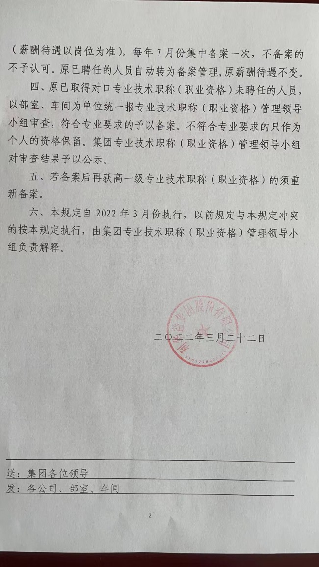 关于专业技术职称管理、薪酬等级设置的暂行规定