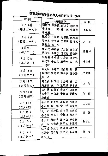 春节期间放假通知