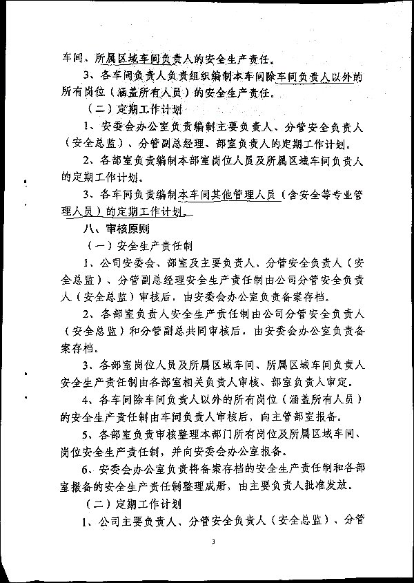 全员安全生产责任制管理规定（试行）