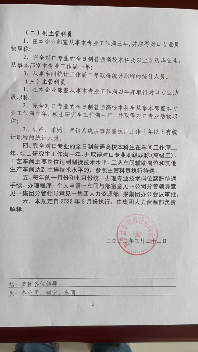 关于专业技术职称管理、薪酬等级设置的暂行规定